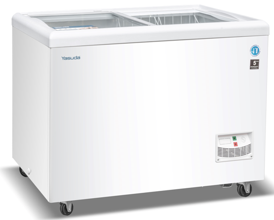 YASUDA 350L Flat Glass Door Deep Freezer